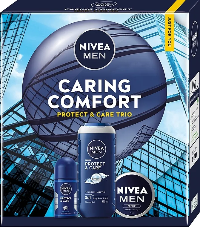 NIVEA MEN Caring Comfort 2025 (sh/gel/250ml + deo/50ml + cr/75ml) Komplet