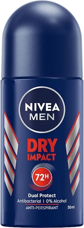 NIVEA MEN Dry Impact Dezodorans roll-on antiperspirant "Moćna zaštita" za muškarce