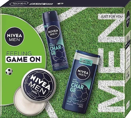 Nivea Men Feeling Game On Set (cr/150ml + deo/150ml + sh/gel/250ml) Set za muškarce