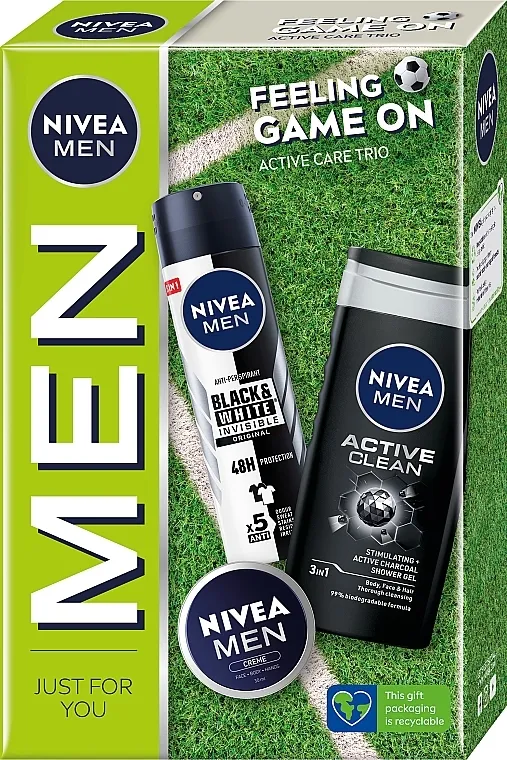 NIVEA MEN Feeling Game On (sh/gel/250ml + deo/150ml + b/cr/30ml) Set