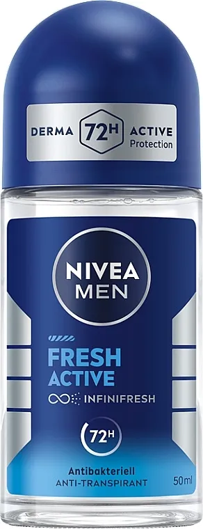 NIVEA MEN Fresh Active Antiperspirant Deodorant Roll-on Dezodorans roll-on antiperspirant "Naboj svježine" za muškarce
