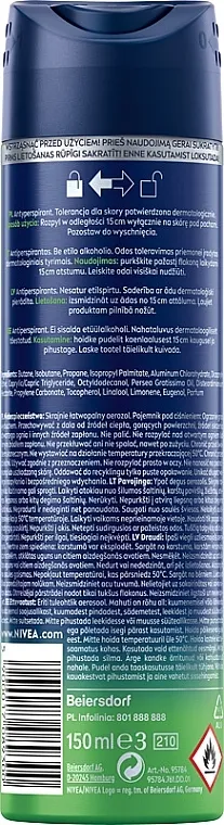 Nivea Men Fresh Sensation antibakterijski antiperspirant Dezodorans-antiperspirant sprej za muškarce