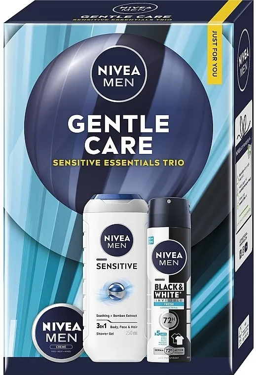 NIVEA MEN Gentle Care Set (cr/30ml + deo/150ml + sh/gel/250ml)