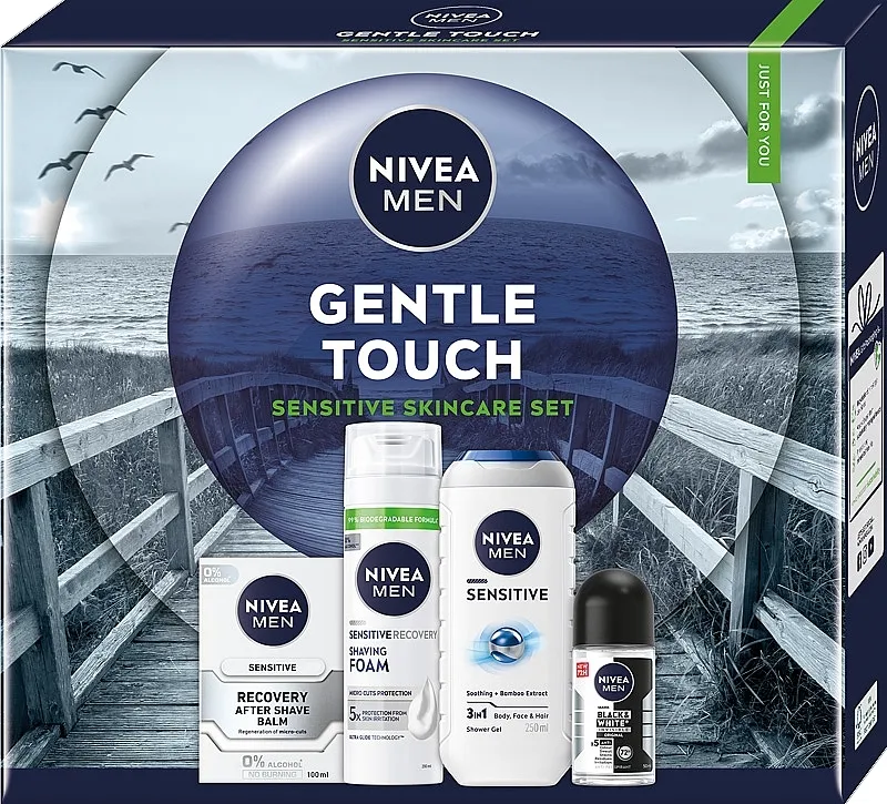 NIVEA MEN Gentle Touch 2025 (ash/balm/100ml + foam/200ml + deo/50ml + sh/gel/250ml) Set