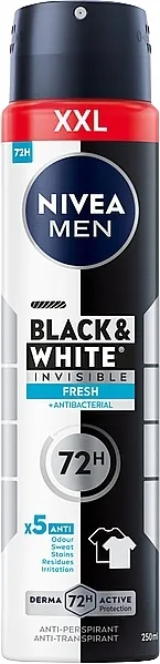 NIVEA MEN Invisible for Black &amp; White Active Dezodorans u spreju
