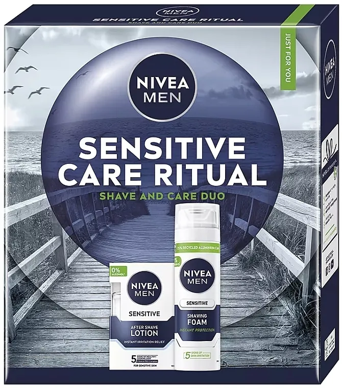 Nivea Men Sensitive Care Ritual (sh/foam/200ml+ash/lot/100ml) Set