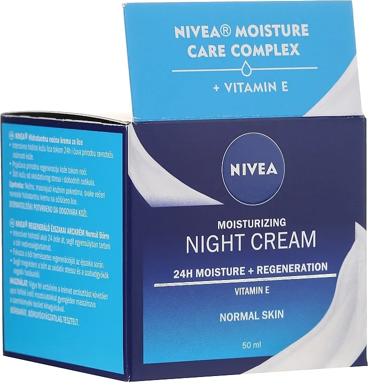 Nivea Moisturizing Night Cream Vitamin E For Normal Skin Hidratantna noćna krema za normalnu kožu