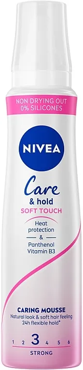 Nivea Pflege &amp; Halt Soft Touch Hranjivi mousse za njegu i fiksiranje
