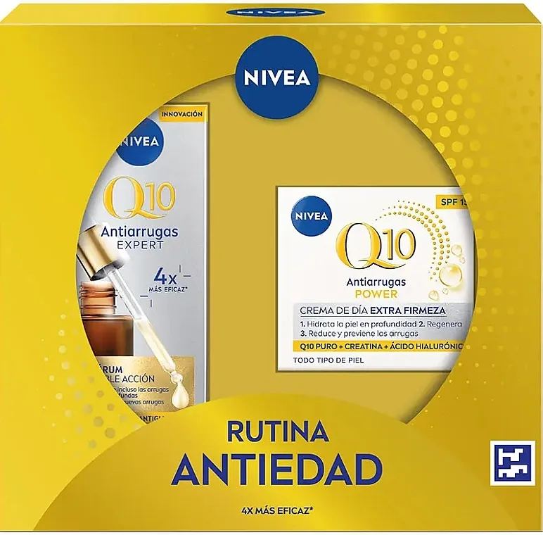 NIVEA Q10 Anti-Aging Routine Kit (d/cr/50ml + serum/30ml) Set