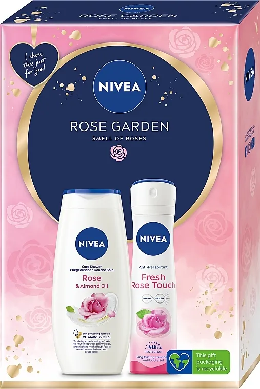 NIVEA Rose Garden (sh/gel/250ml + deo/150ml) Set