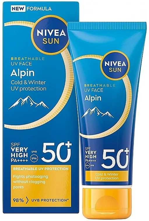Nivea Sun Alpin Cold &amp; Winter UV Protection SPF50+ Zaštitna hidratantna krema za lice