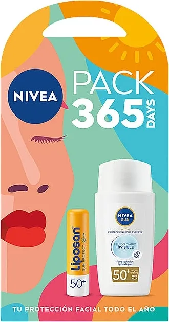 NIVEA Sun Protection Set (lip/balm/4.8g + f/fluid/40ml)