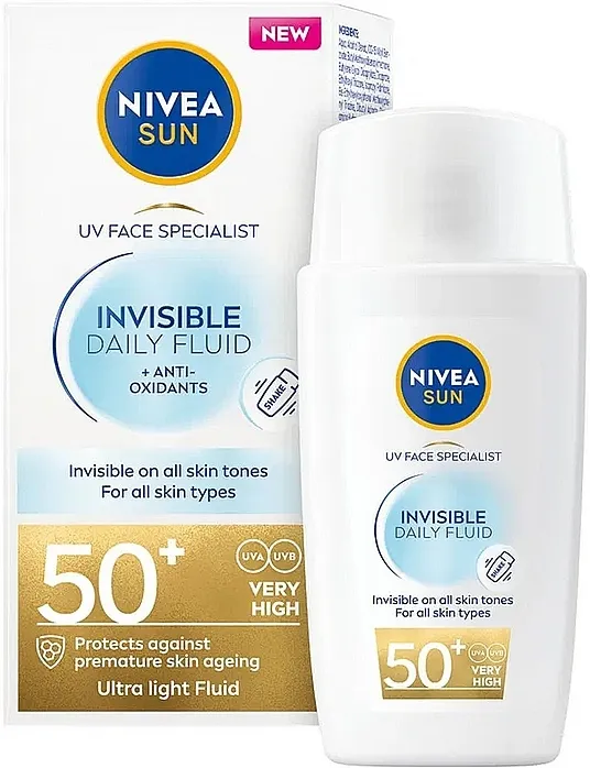 NIVEA Sun UV Face Specialist Invisible Daily Fluid SPF 50+ Fluid za zaštitu od sunca za lice