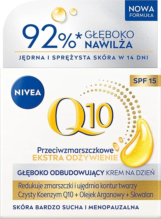 Nivea Visage Q10 Power Extra SPF 15 Dnevna krema protiv bora za suhu kožu