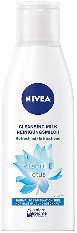 Nivea Visage Vitamine E &amp; Lotus Cleansing Refreshing Milk Mlijeko za čišćenje s vitaminom E i ekstraktom lotosa