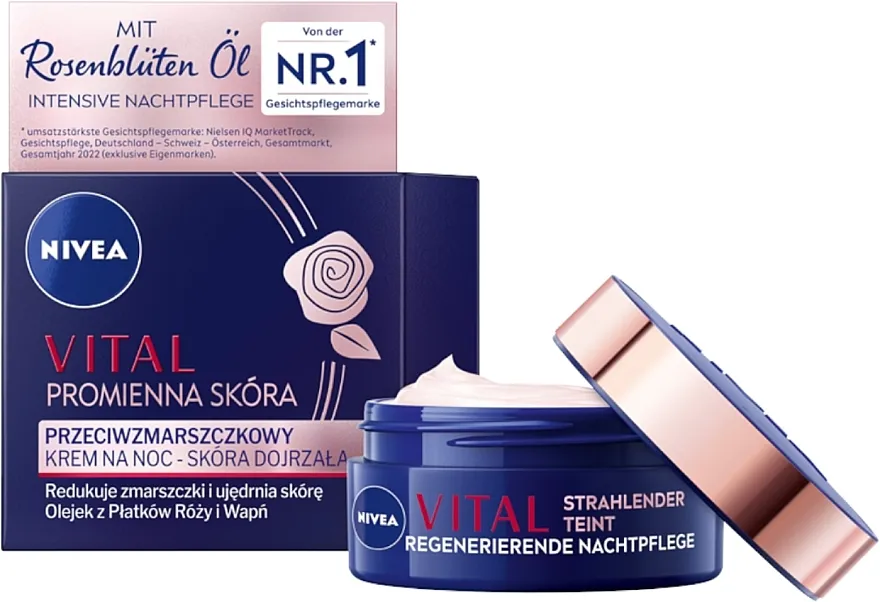 Nivea Vital Radiant Complexion Regenerating Night Cream Revitalizirajuća noćna krema za zrelu kožu