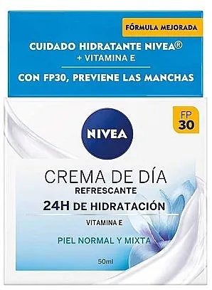 Nivea Vitamin E Refreshing Day Cream SPF30 Osvežavajuća dnevna krema sa vitaminom E za normalnu i mešovitu kožu