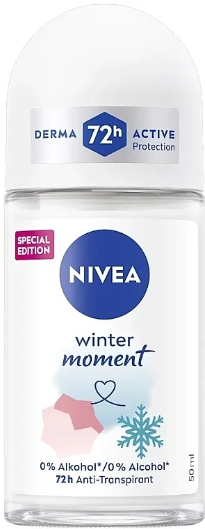 NIVEA Winter Moment Anti-Transpirant 72h Roll-On Antiperspirant u kuglici za žene