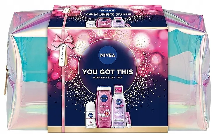 NIVEA You Got This (l/balm/4.8g+sh/gel/250ml+deo/50ml+micellar/200ml) Set
