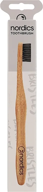 Nordics Bamboo Toothbrush With Charcoal Bristles Bambusova četkica za zube s vlaknima od ugljena