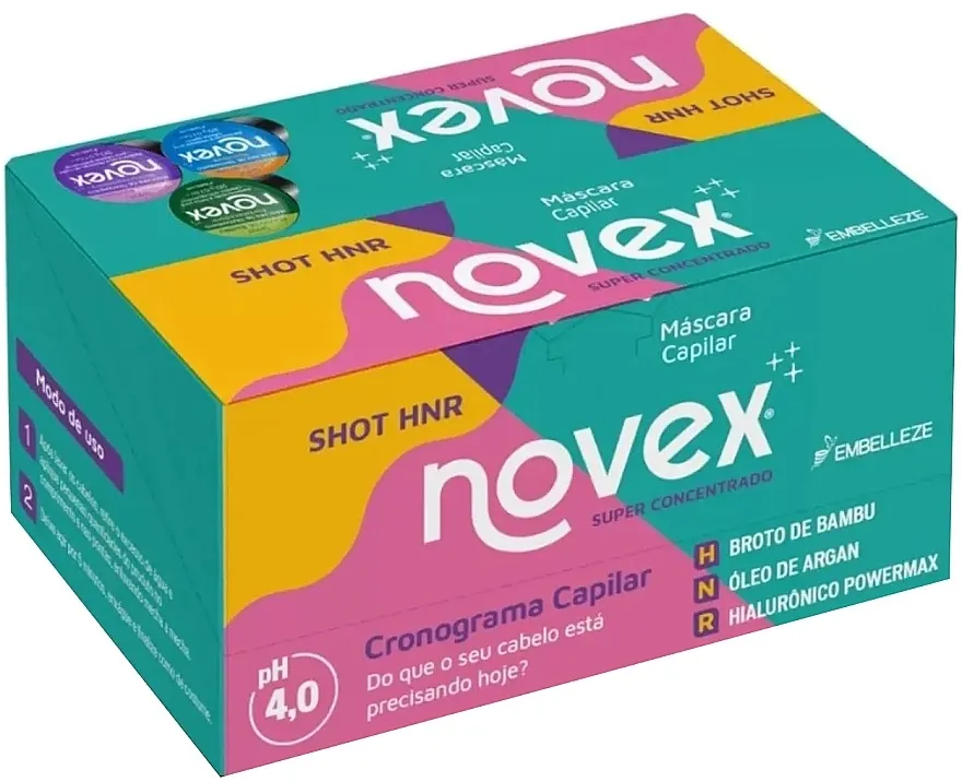 Novex HNR Shot Kit (h/mask/12x20g) Set maski za kosu