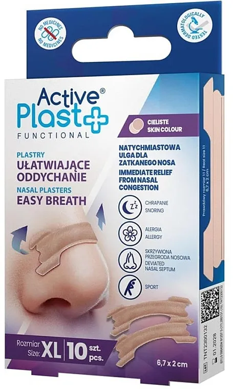 Ntrade Active Plast Functional Easy Breath Xl Nasal Plasters Flasteri koji olakšavaju disanje