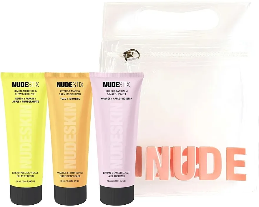 Nudestix 3 Step Citrus Renew Set (balm/60ml + cr/60ml + peel/60ml)