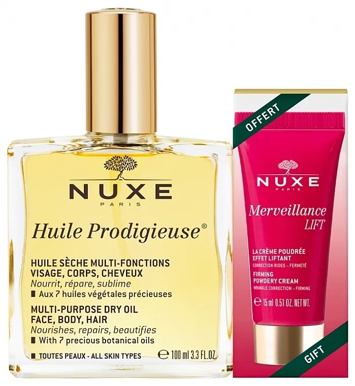 Nuxe (oil/100ml + cr/15ml) Set
