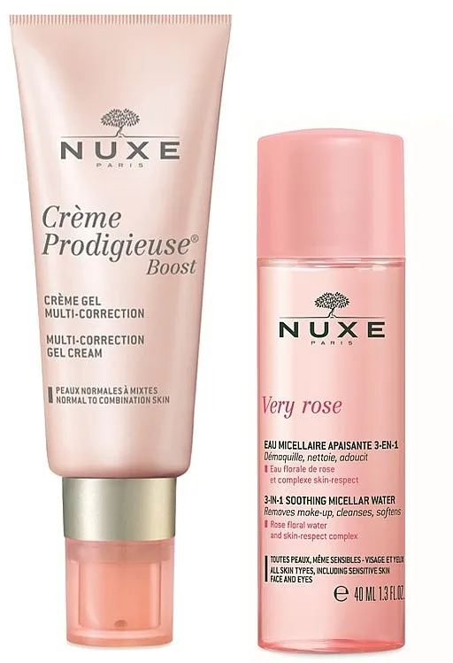 Nuxe Prodigious Boost (gel-cr/40ml + micellar water/40ml) Set
