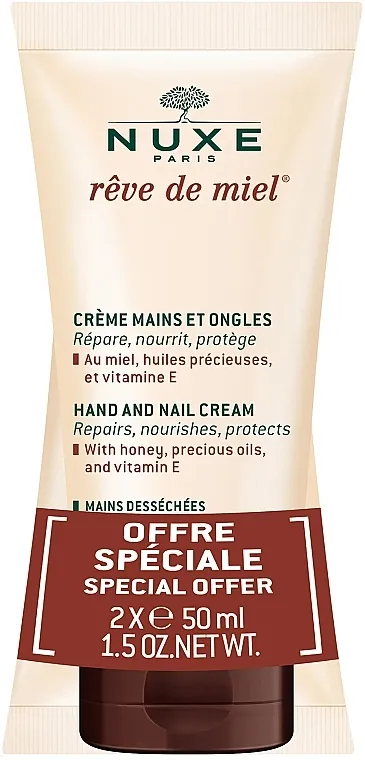Nuxe Reve De Miel Hand And Nail Cream Set (h/cr/2x50ml)