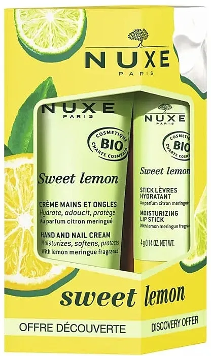 Nuxe Sweet Lemon (nail/cr/30ml + lip/stick/4g) Set