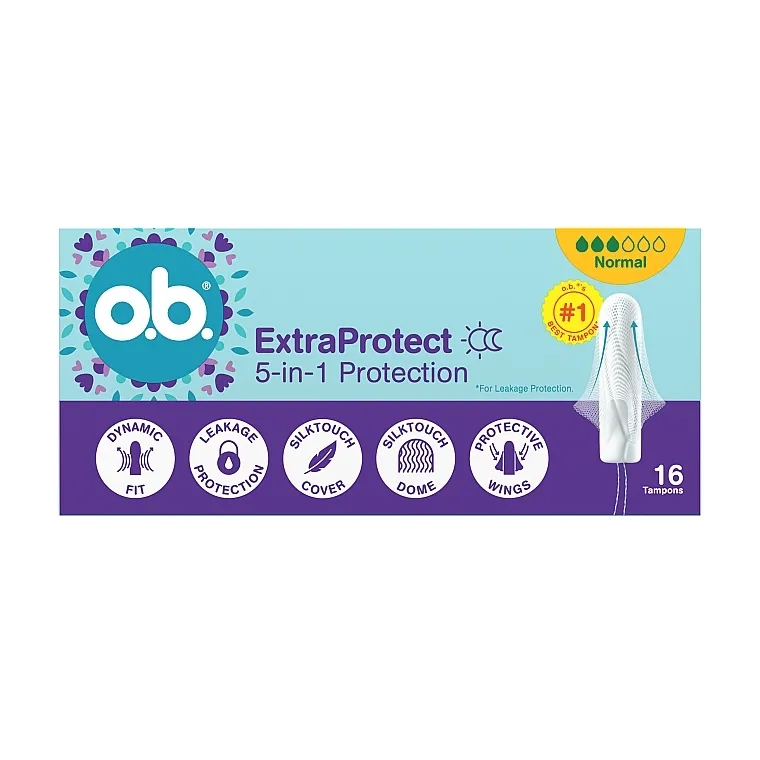 o.b. Extra Protect 5-in-1 Protection Tampons Tamponi normal, 16 kom