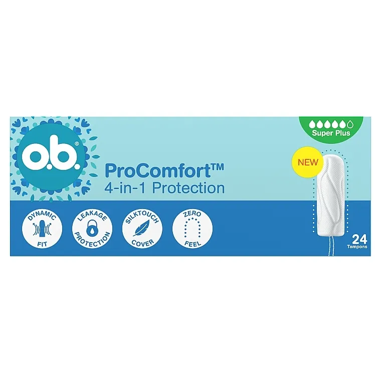 O.b. ProComfort Super Plus 4-in-1 Protection Tampons Tamponi, 24 kom