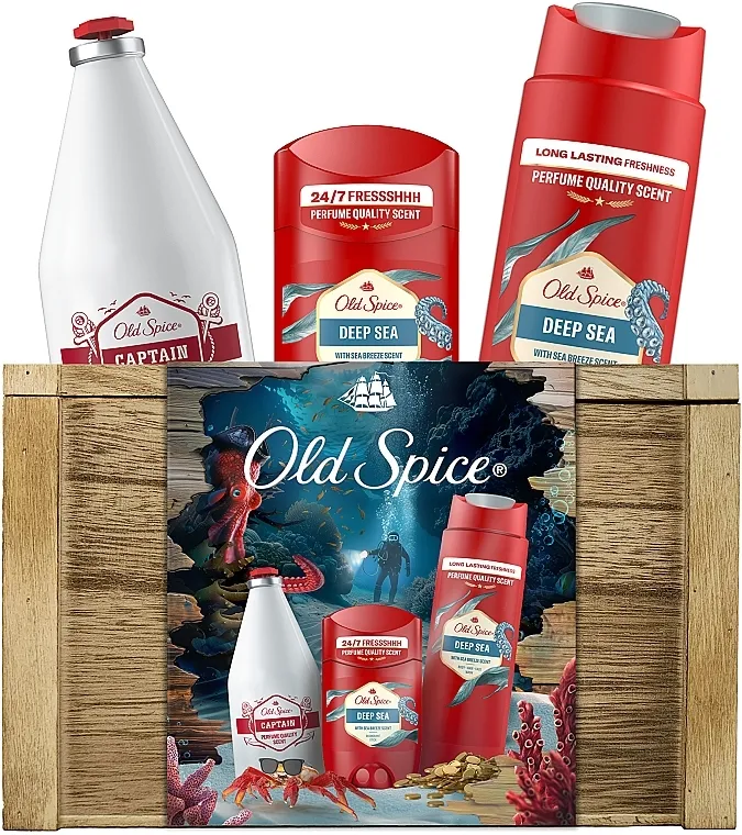 Old Spice Deep Sea Set (deo/50ml + sh/gel/250ml + ash/lot/100ml)