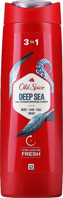 Old Spice Deep Sea With Ocean Breeze Scent Shower Gel + Shampoo 3 in 1 Šampon-gel za tuširanje 3u1