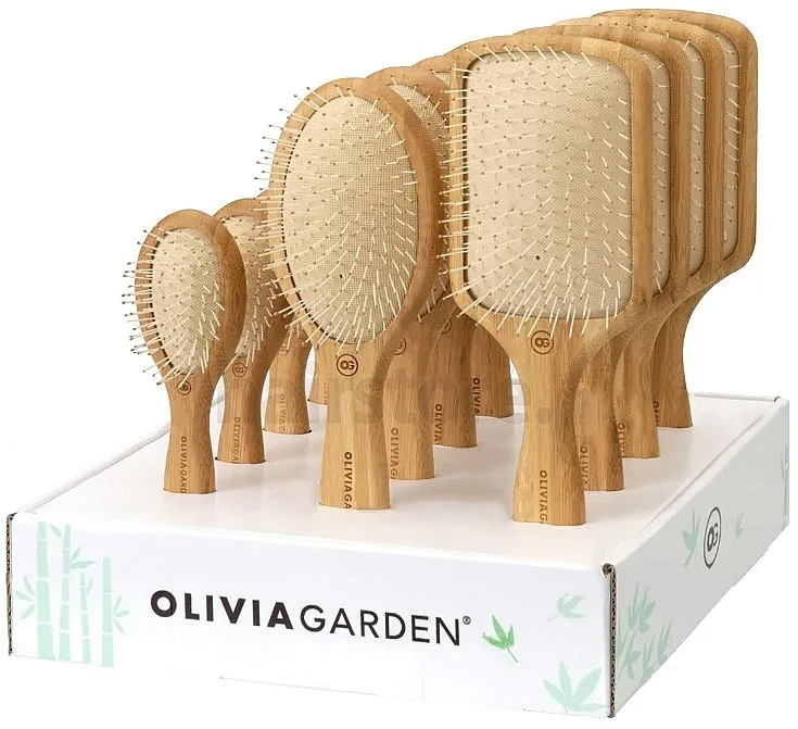 Olivia Garden Bamboo Touch Nylon Display Set češljeva, 12 kom.