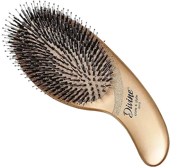 Olivia Garden Expert Care Curve Boar &amp; Nylon Bristles Gold Četka za kosu, mešane dlake, zlatna