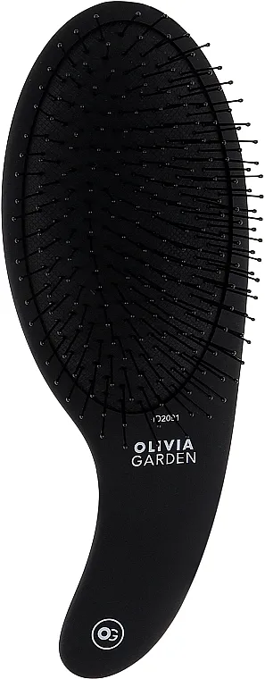 Olivia Garden Expert Care Curve Nylon Bristles Matt Black Četka za masažu kose, veštačka vlakna, crna