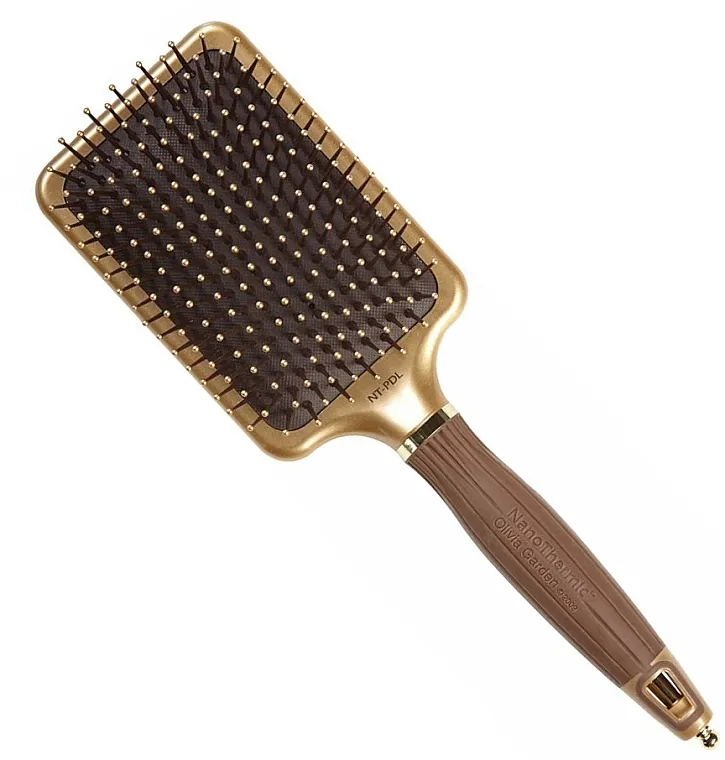 Olivia Garden Expert Care Rectangular Nylon Gold&amp;Brown Četka za kosu