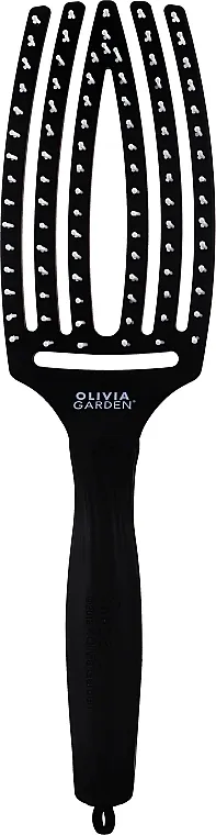 Olivia Garden Finger Brush Medium Black Četka