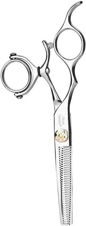 Olivia Garden Swivel Cut Left Handed Thinning Scissors 35 Teeth Japan Frizerske makaze za levoruke osobe 6.35', japanska verzija