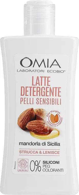Omia Labaratori Ecobio Almond And Mallow Cleansing Milk Mlijeko za čišćenje lica od badema i sljeza