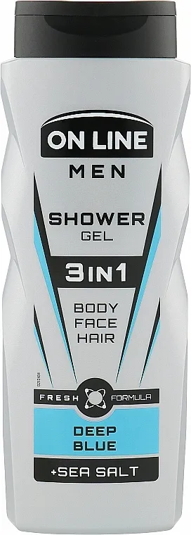 On Line Men 3in1 Deep Blue Gel za tuširanje 3 u 1