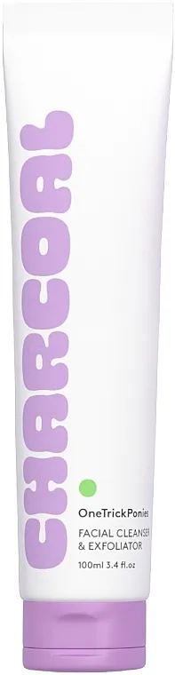 One Trick Ponies Charcoal Facial Clenser &amp; Exfoliator Preparat za čišćenje i piling lica