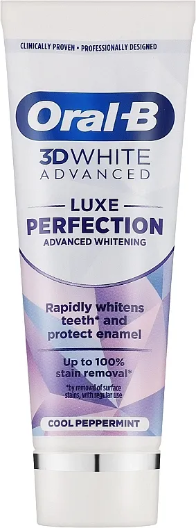 Oral-B 3D White Advanced Luxe Perfection Toothpaste Pasta za zube sa ukusom mente, za izbeljivanje