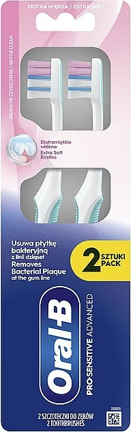 Oral-B Pro-Sensitive Advanced Komplet ekstra mekih četkica za zube, belo-zelene