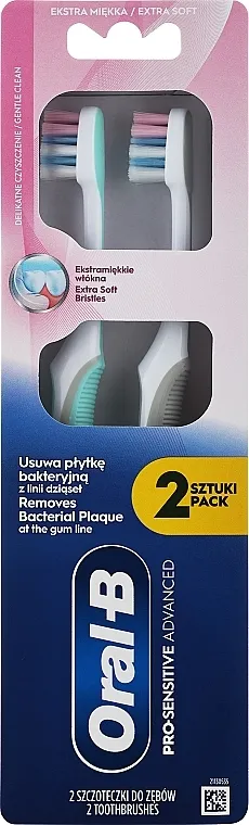 Oral-B Pro-Sensitive Clinical Set četkica za zube, ekstra mekana, belo-tirkizna + belo-siva