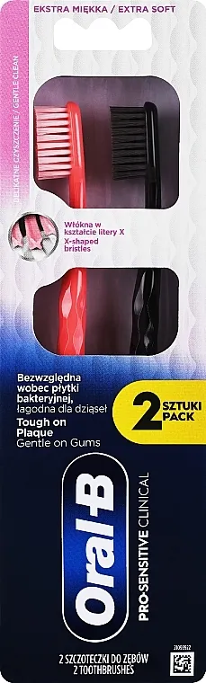 Oral-B Pro-Sensitive Clinical Set ultramekih četkica za zube, koralna + crna