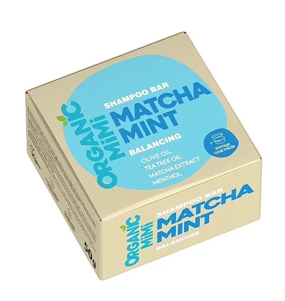 Organic Mimi Matcha Mint Balancing Shampoo Bar Šampon u čvrstom stanju za masnu kosu