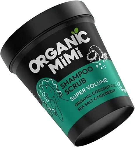 Organic Mimi Shampoo Scrub Super Volume Sea Salt &amp; Mulberry Piling šampon za volumen kose "Morska so i dud"